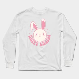 Happy easter day cute easter bunny groovy design Long Sleeve T-Shirt